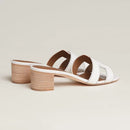 Florence – Sandaler med Åben Tå Slip-On og Mellem Høj Hæl