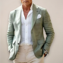 Herre Slim Fit Blazer med Knaplukning