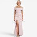 Dame Off-Shoulder Slim Maxi Kjole