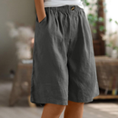 Kvindelige knælange shorts med elastisk talje