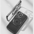 AuraShield – Gennemsigtigt telefoncover med magnetisk ring