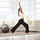Monica - Højtaljede yogabukser med vide ben og lommedetaljer