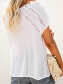 Tracie afslappet bluse med V-hals