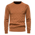 Luca sweater med rund hals og tekstureret design