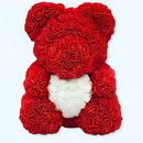 Mors Dags Gave - Rosebamse med hjertedekoration