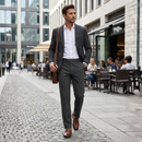 Herren Slim Fit Buks med Justerbar Talje