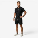 Herre 2-delt Polo Shirt og Drawstring Shorts Sæt