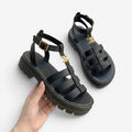 Dame gladiatorsandaler med justerbar ankelrem