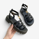 Dame gladiatorsandaler med justerbar ankelrem