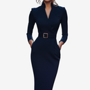 Dame V-Halset Bodycon Kjole