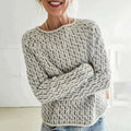 Halen - Langærmet sweater med rund hals og afslappet løs
