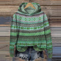 NordicCozy - Varm uldsweater med hætte til kvinder