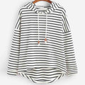 Moderne Samantha hættetrøje med lange ærmer og stribet
