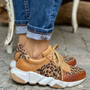 Freya - Sneakers med blød sål og stilfuldt leopardprint