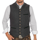 Henry - Elegant Tweed Vest Med Slim Pasform Og Lommer