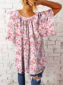 Tracy elegant bluse med blomsterprint