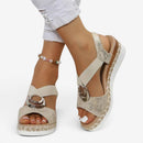 Dame kilehælssandaler med peep toe