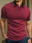 Lexwin kortærmet poloshirt med flapkrave og knaplukning
