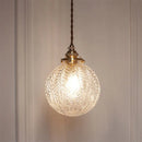 Industriel pendellampe med klart glasdesign