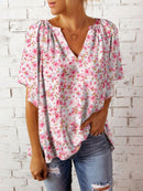 Tracy elegant bluse med blomsterprint