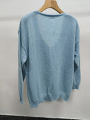 Uma - Dyb V-hals sweater med lange ærmer