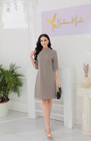Amara - Elegant Minikjole Med Geometrisk Print Amara