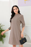 Amara - Elegant Minikjole Med Geometrisk Print Amara