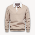 Jaxon - Langærmet poloshirt med polokrave med knaplukning