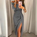 Zella - Off-shoulder høj talje festkjole