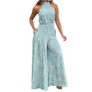 Eleni - Dame jumpsuit med bredde ben & print
