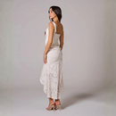 Kvindernes Off Shoulder Maxi Kjole med Rynket Talje