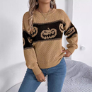 Dame sweater med græskar-design til Halloween