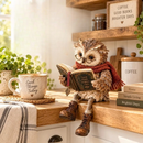 Owlread - Uglefigur med Bog til Indretningsdekoration