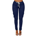 Violette cargobukser med slim fit