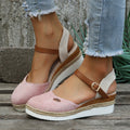 Elizabeth - Slingback kilehælsandaler med spænderem og rund