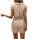Angelika - Afslappet jumpsuit med V-hals, elastisk talje og