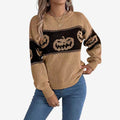 Dame sweater med græskar-design til Halloween