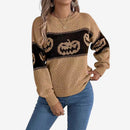 Dame sweater med græskar-design til Halloween