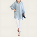 Elegant oversized skjorte fra Zariah med lange ærmer og