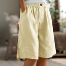 Kvindelige knælange shorts med elastisk talje