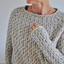 Sophia - Sweater med rund hals, lange ærmer og flatterende