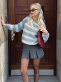 Lily - Overdimensioneret stribet sweater med rund hals og