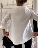 Lena - Elegant Ensfarvet Sweatshirt Med Halvhøj Krave