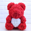 Mors Dags Gave - Rosebamse med hjertedekoration