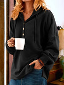 ClassicCharm - Langærmet vintage sweatshirt med knapper