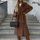 Dame Trenchcoat med Bælte og Frontknapper