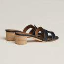 Florence – Sandaler med Åben Tå Slip-On og Mellem Høj Hæl