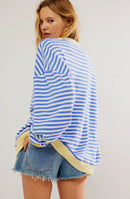 Sophia - Overdimensioneret stribet sweater med rund hals og