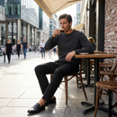 Herren Slim Fit Buks med Justerbar Talje