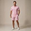 Herre 2-delt Polo Shirt og Drawstring Shorts Sæt